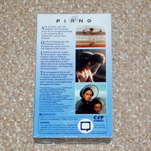 The Piano VHS 1993 Brand New Jane Campion Holly Hunter Canadian CFP Video - Picture 2 of 11